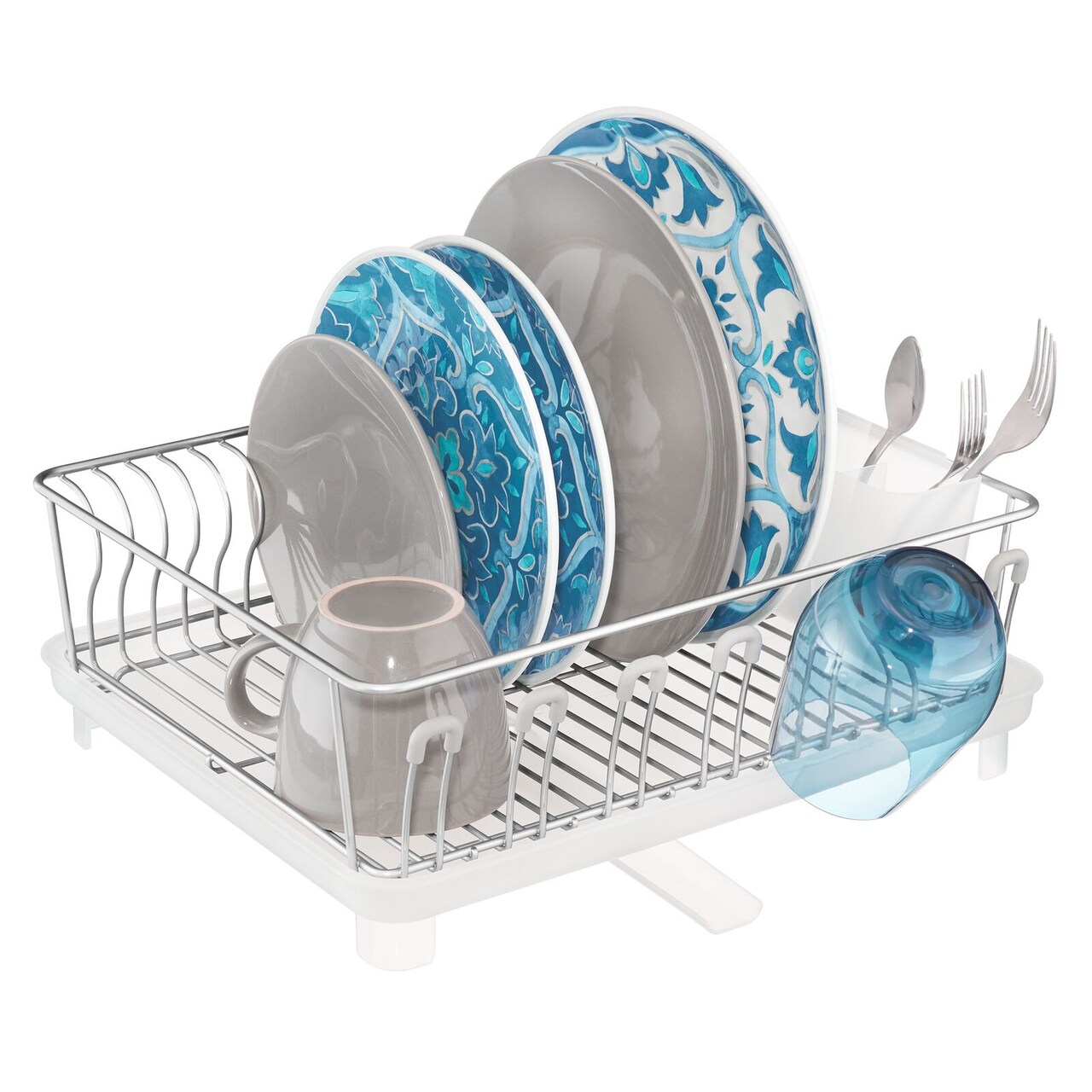 mDesign Large Kitchen Dish Drying Rack with Swivel Spout Michaels